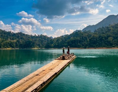 cheow-lan-lake-longtail-boat-aerial-khao-sok